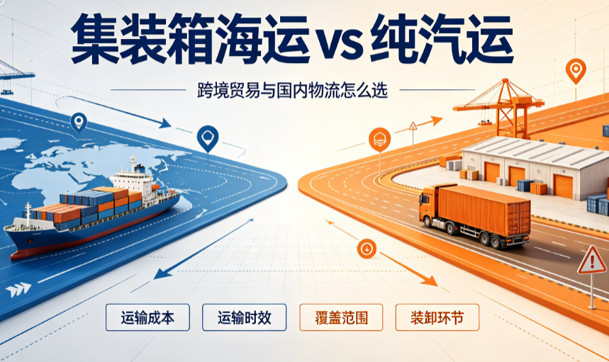 集装箱海运 vs 纯汽运：区别在哪？企业发货该如何？